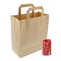 Load image into Gallery viewer, BROWN KRAFT PAPER BAG WITH PAPER HANDLES 7x11x9&quot; (250 per case)
